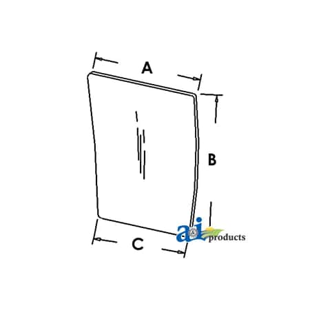A & I Products Glass, Front, Lower (LH) 25.5" x17" x4.5" A-1340196C1